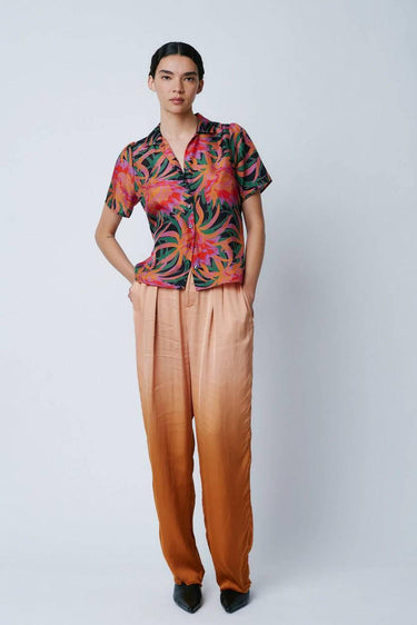 Camp Shirt in Flowers-Shirt-Raquel Allegra-Debs Boutique
